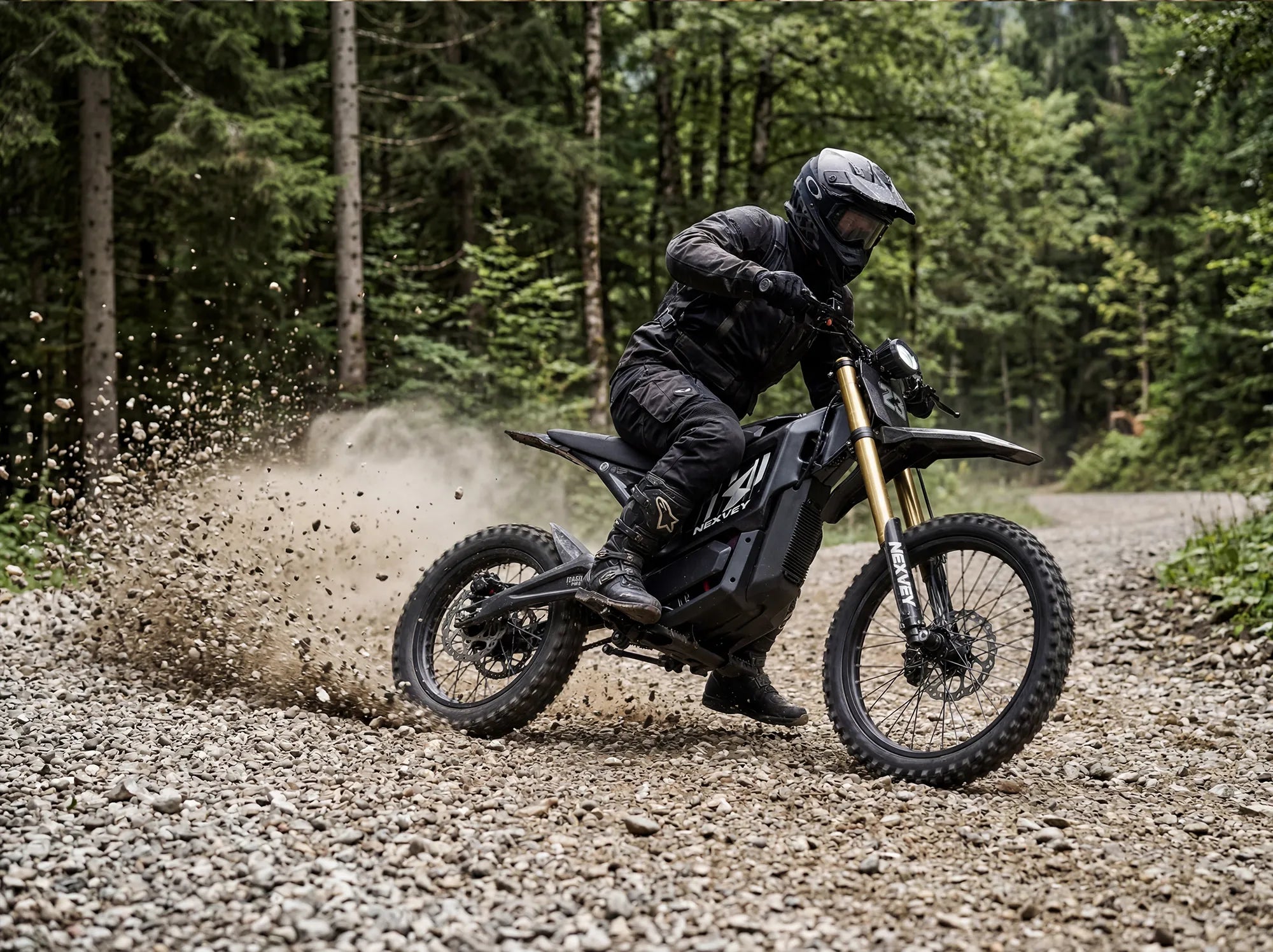 FLASH PRO electric dirt bike riding off road