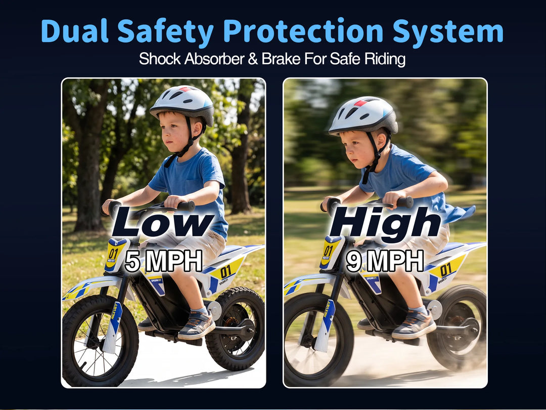 NEXVEY Spark 01 low and high speed safety modes for kids