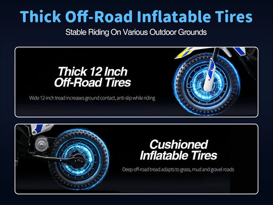 NEXVEY Spark 01 thick 12-inch inflatable off-road tires